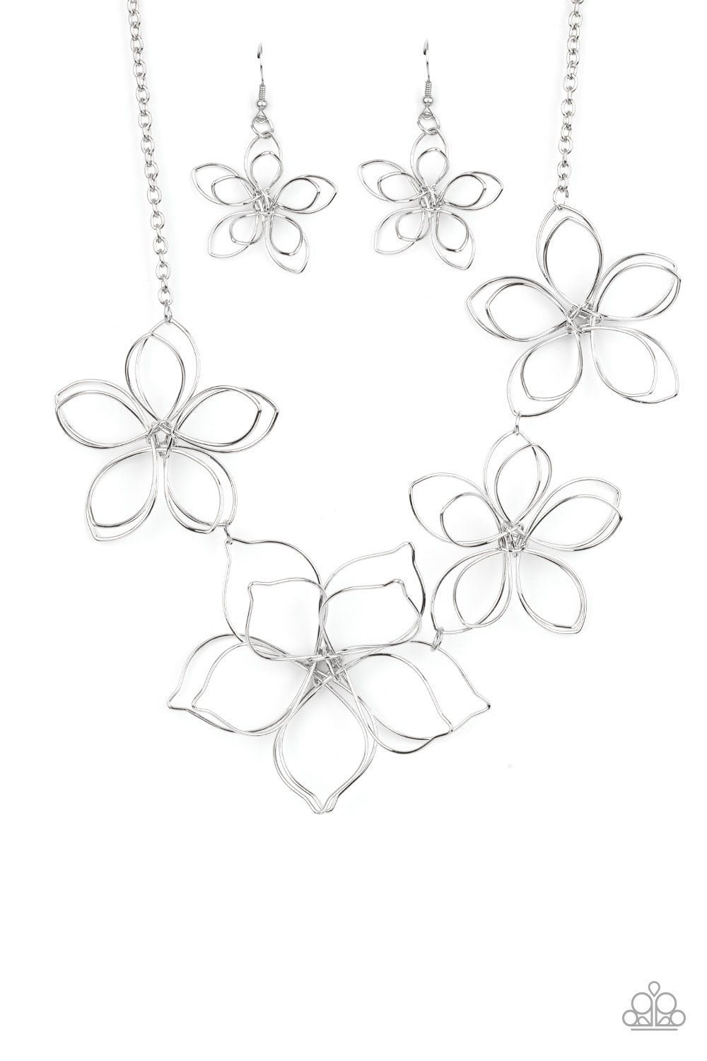 Flower Garden Fashionista - Silver - Paparazzi Accessories