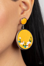 Load image into Gallery viewer, Embroidered Gardens - Yellow - Paparazzi Accessories
